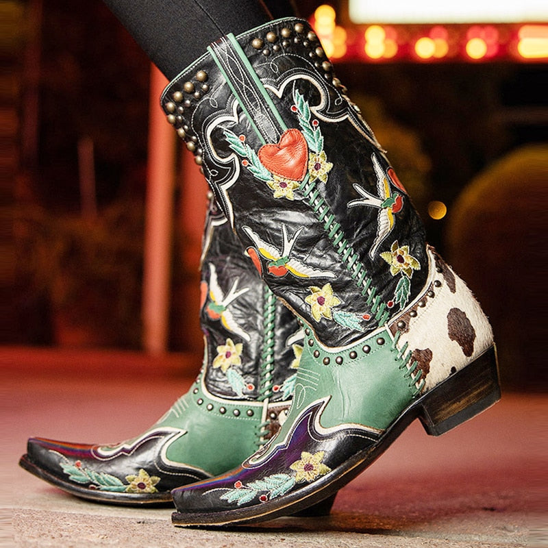 Ysabel | Botas de cuero cowboy únicas para mujeres