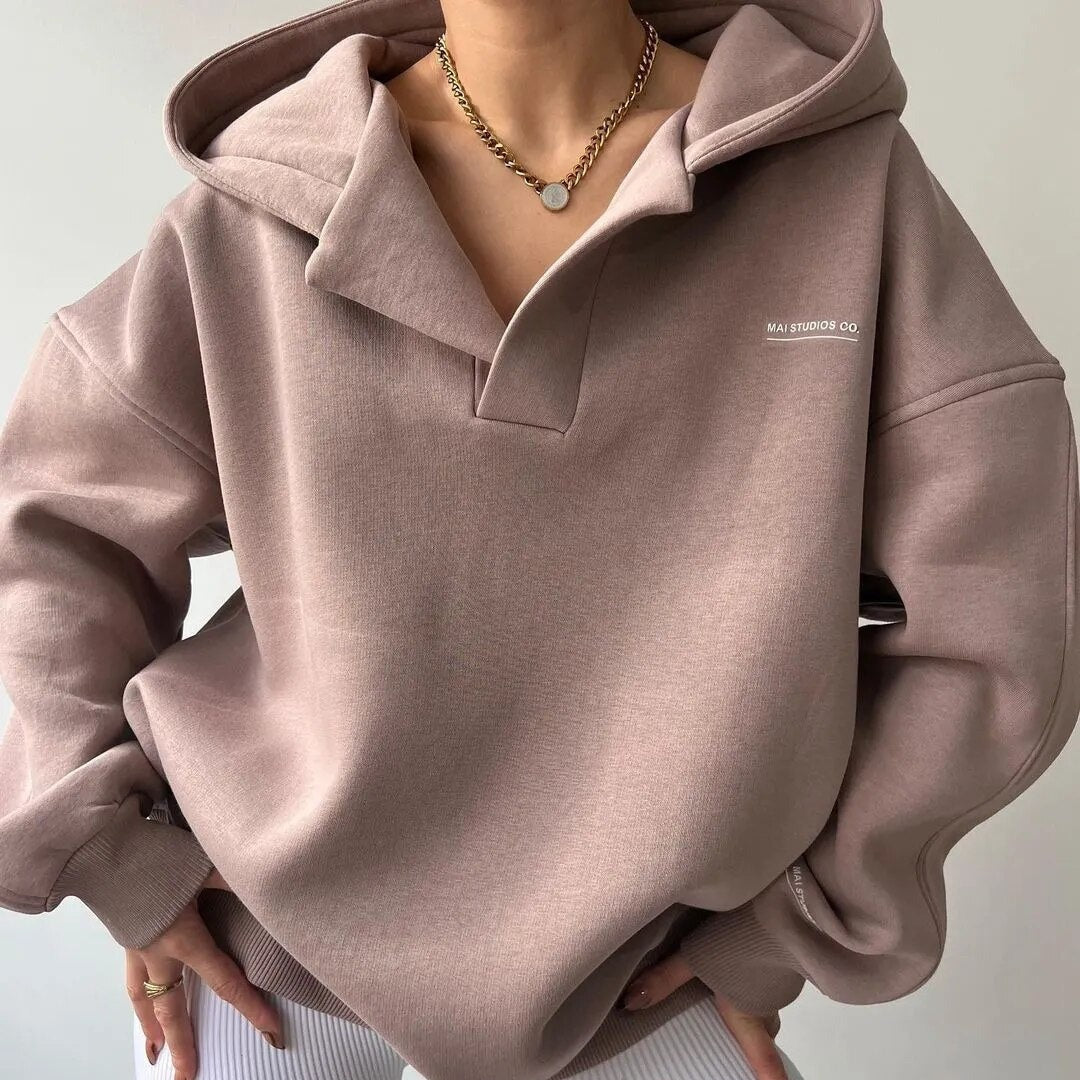 Arahbella | Sudadera con capucha casual para mujer, gruesa y acogedora de invierno