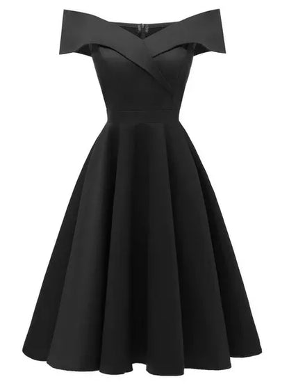 Clara - Vestido de cóctel para mujer con hombros descubiertos