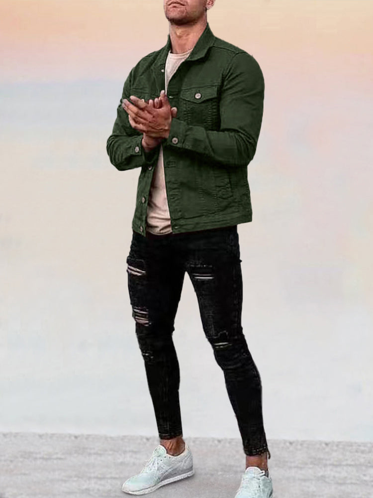 Stuttgart | Chic herren Kord-Jeansjacke