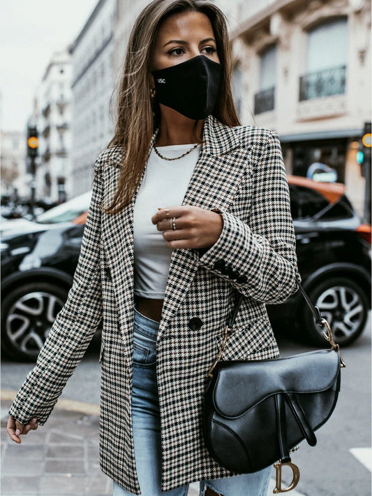 Querida | Chaqueta blazer a cuadros