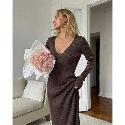 Ximenaah | Vestido de punto cálido para mujeres para otoño e invierno