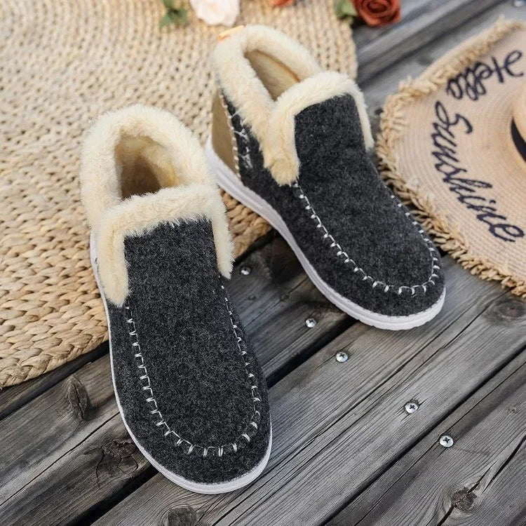 Marta - Botines de invierno para mujer con forro de borreguito