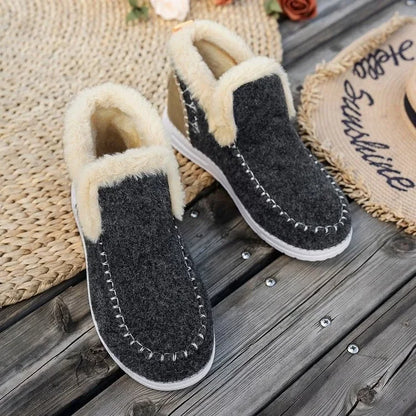 Marta - Botines de invierno para mujer con forro de borreguito