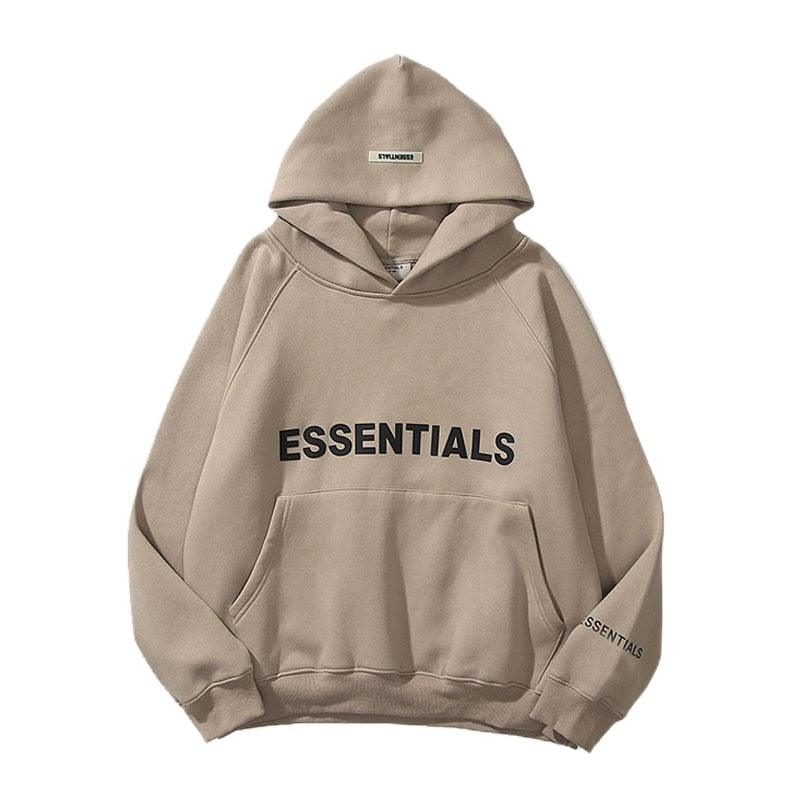 Essentials | Sudadera con capucha de algodón de alta calidad para el invierno, acogedora