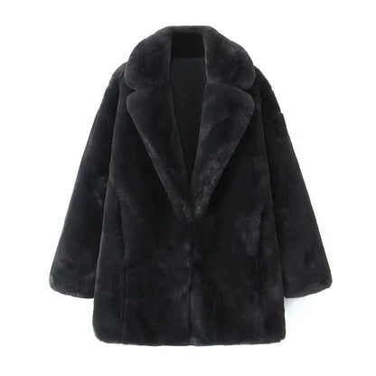 Calista | Chaqueta de faux fur para mujer de fibra de poliéster