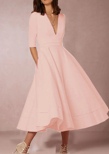 Diana - Vestido midi con escote en V
