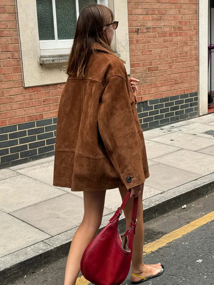 Anghélika | Abrigo retro para mujeres con cuello de solapa