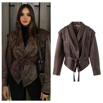 Aylin | Chaqueta de cuero para mujer para la calle de moda