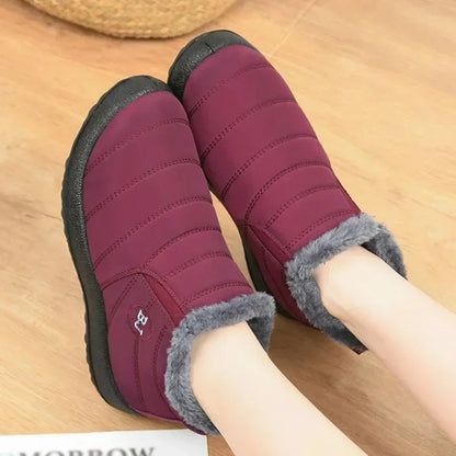 Carla - Botines acolchados para mujer con forro de felpa