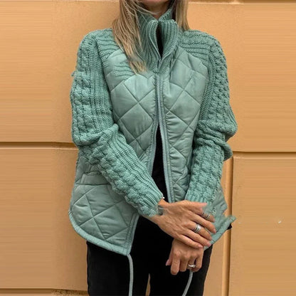 Tamzyn | Chaqueta acolchada a la moda con mangas de punto para mujer