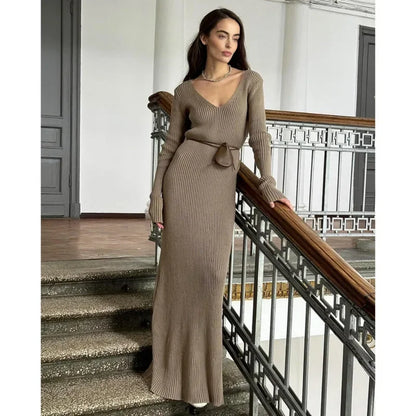 Ximenaah | Vestido de punto cálido para mujeres para otoño e invierno