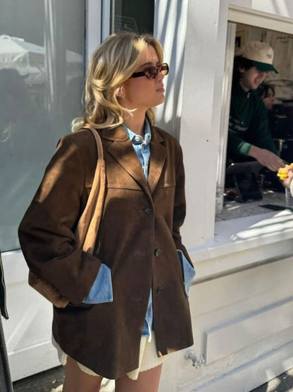 Lucía - Chaqueta Mujer De Pana Con Bolsillos Y Botones