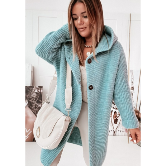 Lucía – Cárdigan de Punto con Capucha