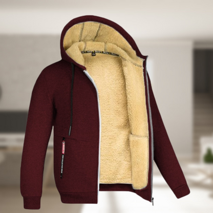 Fhedérico | Chaqueta de invierno casual para hombre con capucha y forro polar