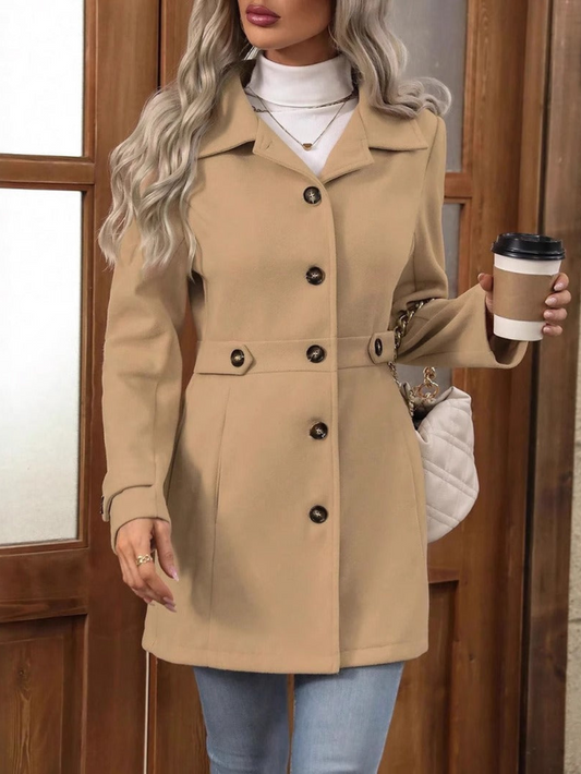 Isidora – Abrigo clásico de invierno con botones frontales