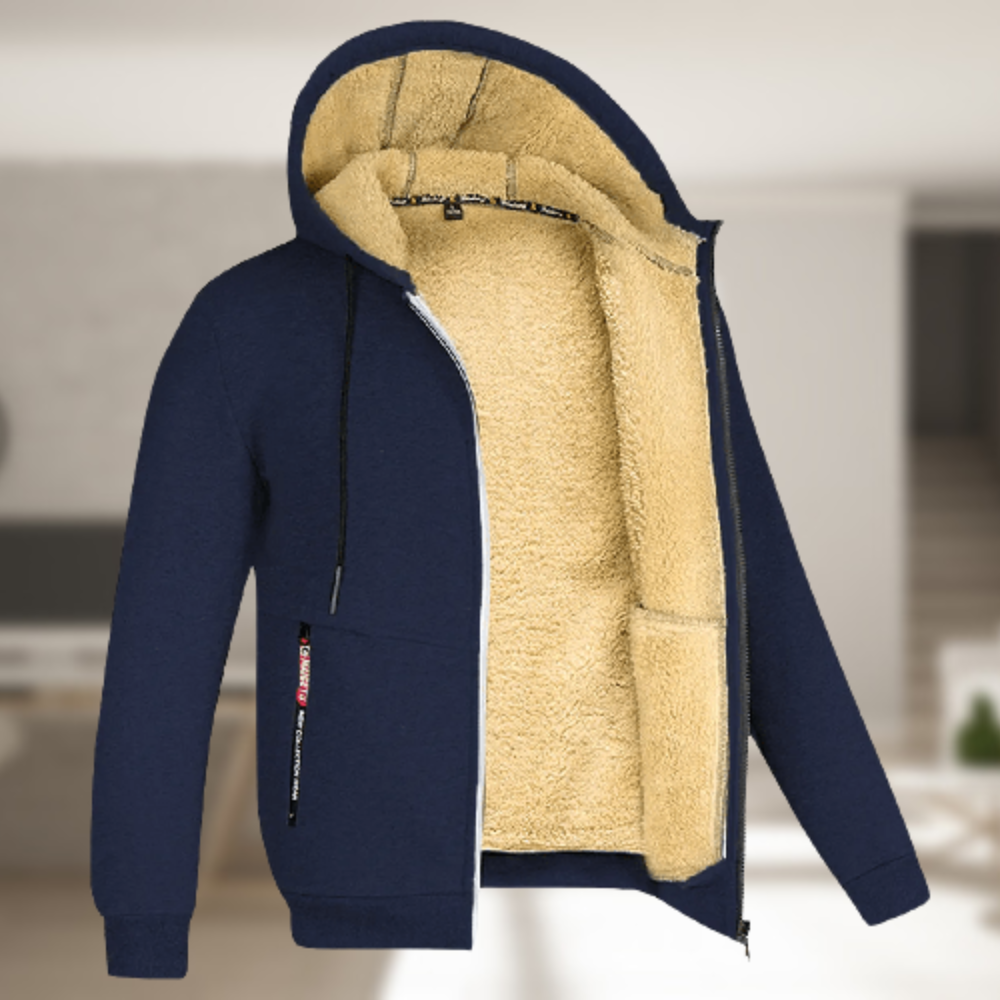 Fhedérico | Chaqueta de invierno casual para hombre con capucha y forro polar