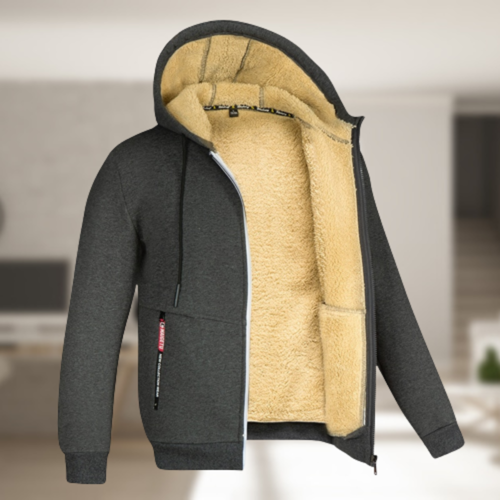 Fhedérico | Chaqueta de invierno casual para hombre con capucha y forro polar