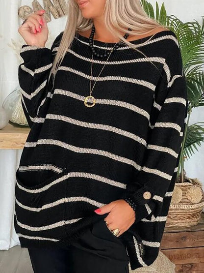 Marina - Suéter de punto para mujer con rayas
