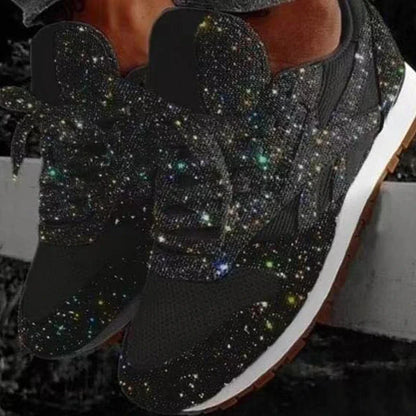 Yamilis | Zapatillas deportivas con brillantina y paillettes