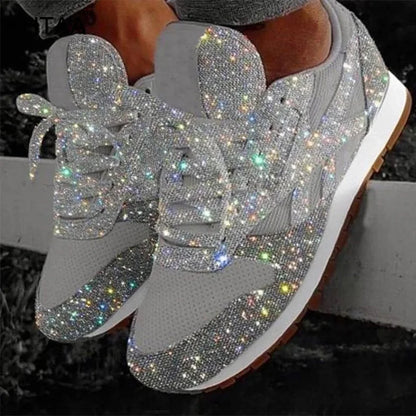 Yamilis | Zapatillas deportivas con brillantina y paillettes