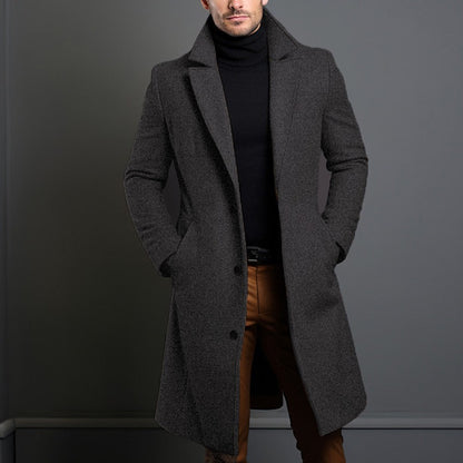 Rodrigo - Elegante abrigo largo de lana