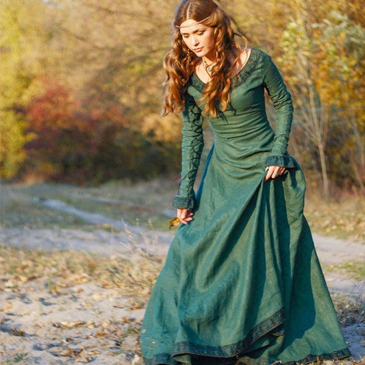 Clarissa - Vestido medieval de manga larga