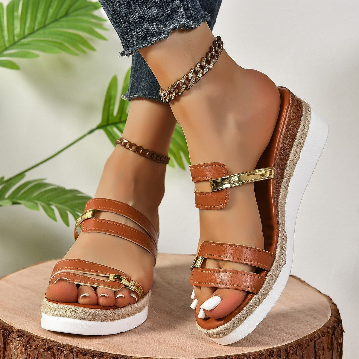 Mireya - Sandalias de cuña con plataforma