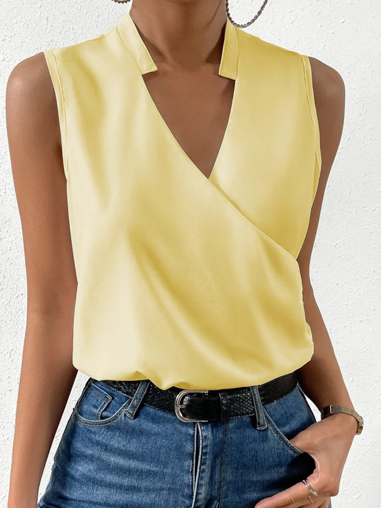 Amara - Blusa envolvente sin mangas