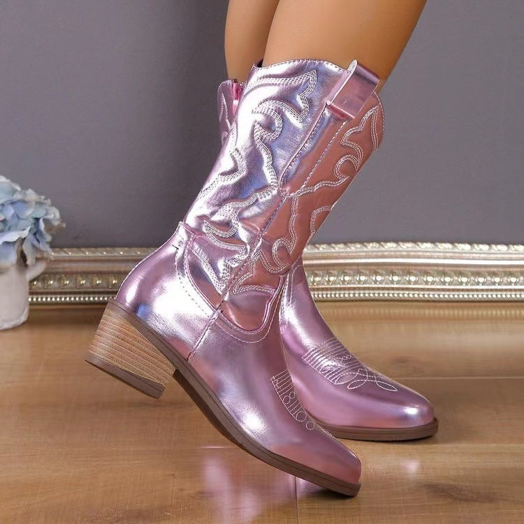 Dalhia - Botas western metalizadas mujer