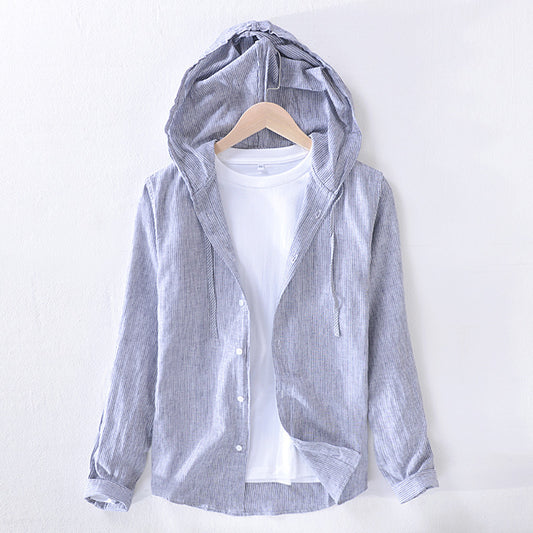 Liam - Camiseta ligera de algodón con capucha