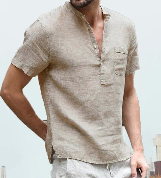 Mason - Camisa Henley de lino