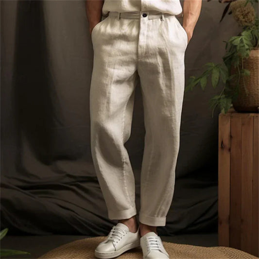 Nico - Pantalones relaxed fit de lino