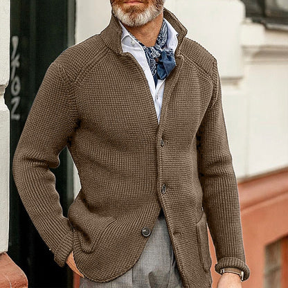 Adrián - Cárdigan tejido para hombre con botones frontales