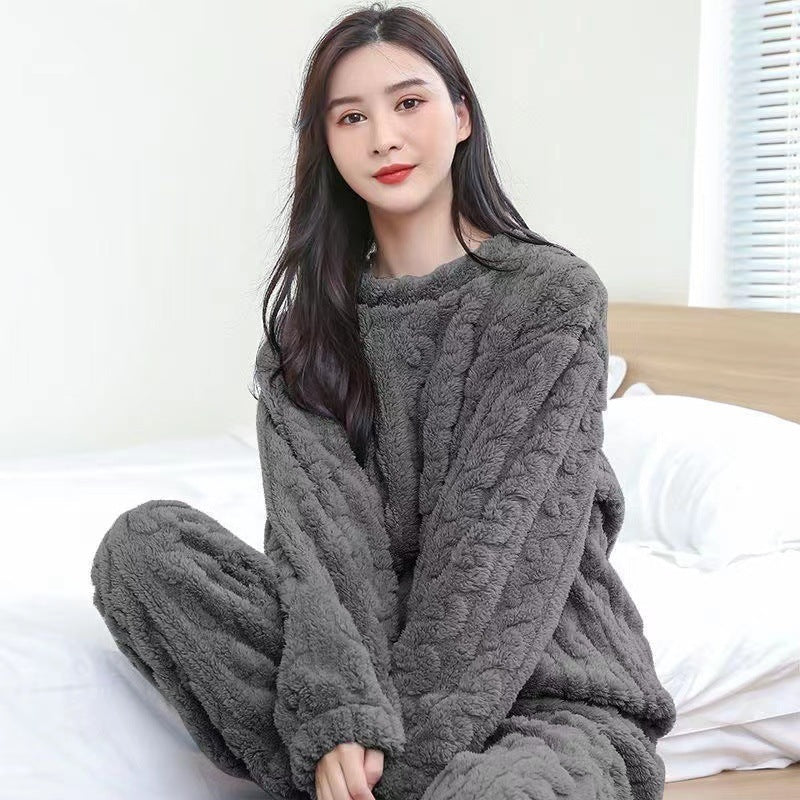 Melinda - Conjunto de pijama de felpa de poliéster
