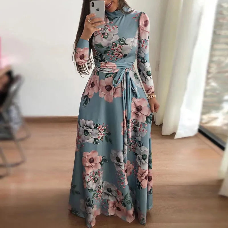 Marysol | Vestido moderno de manga corta con estampado floral para la primavera