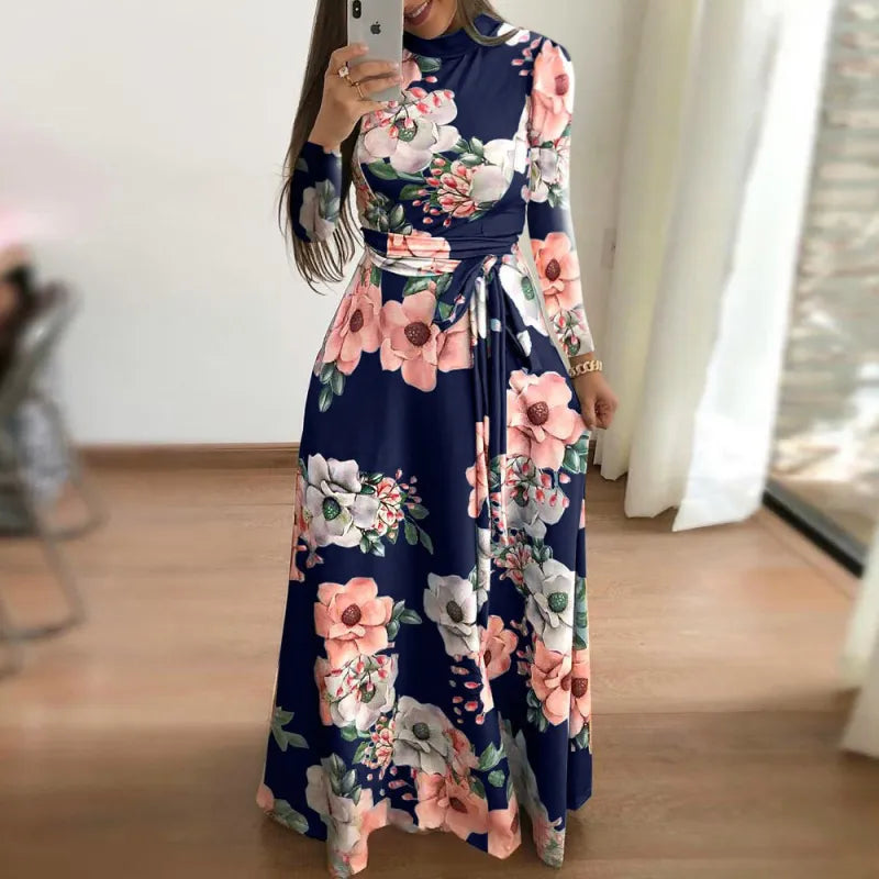 Marysol | Vestido moderno de manga corta con estampado floral para la primavera