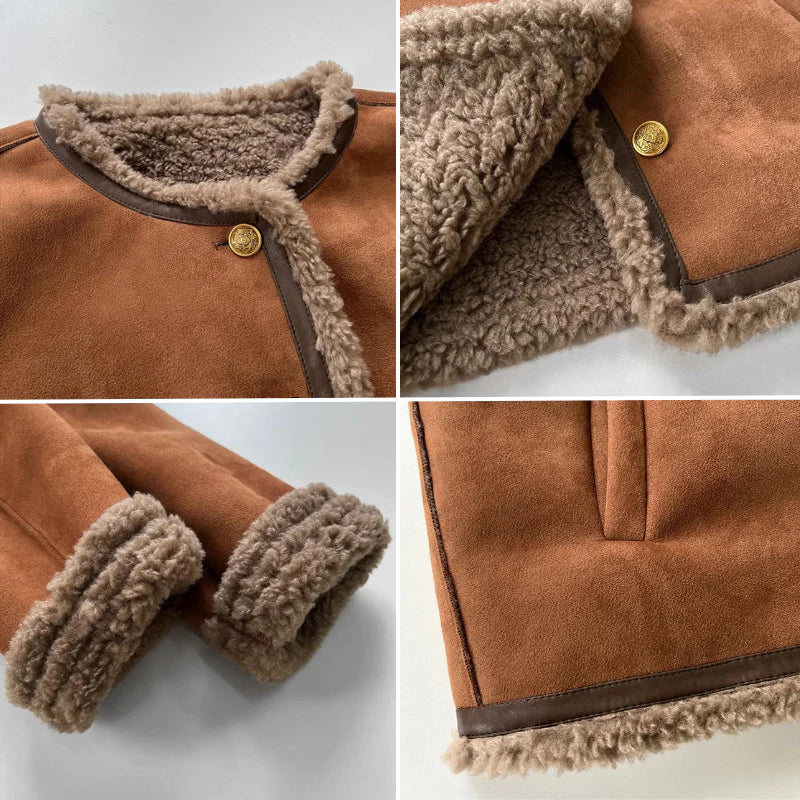 Nora - Chaqueta corta con borrego mujer