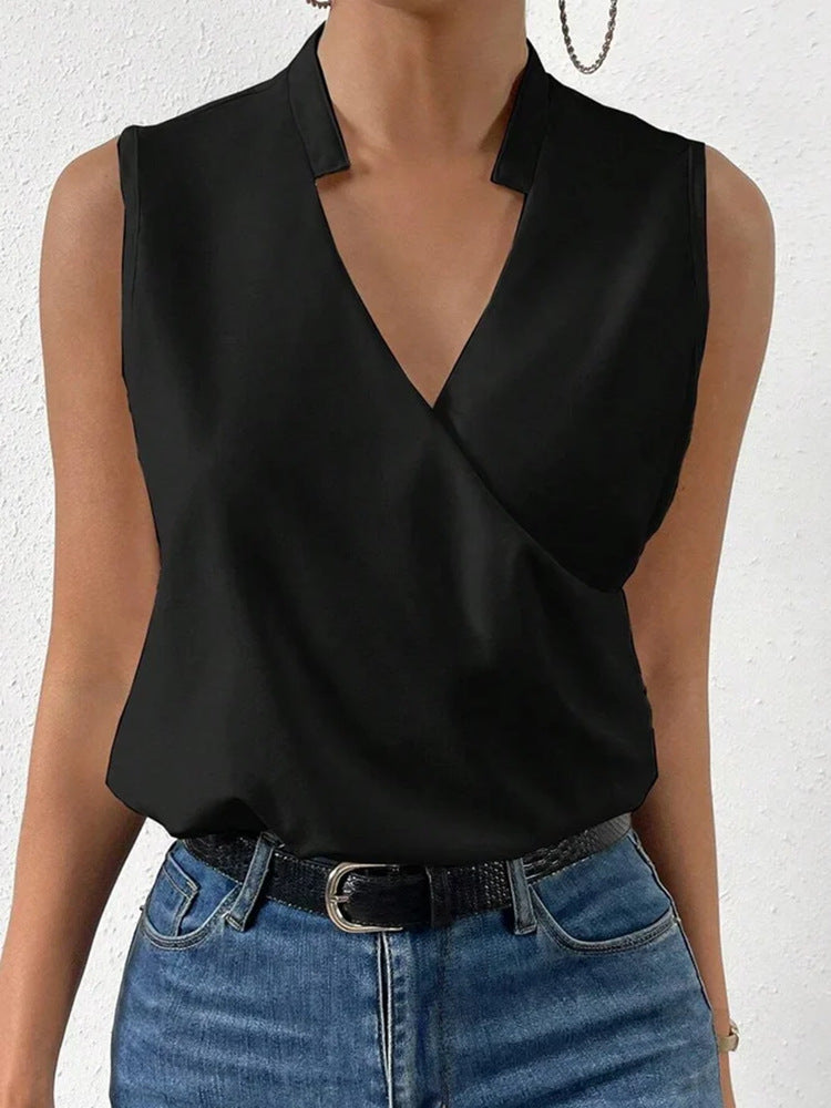 Amara - Blusa envolvente sin mangas