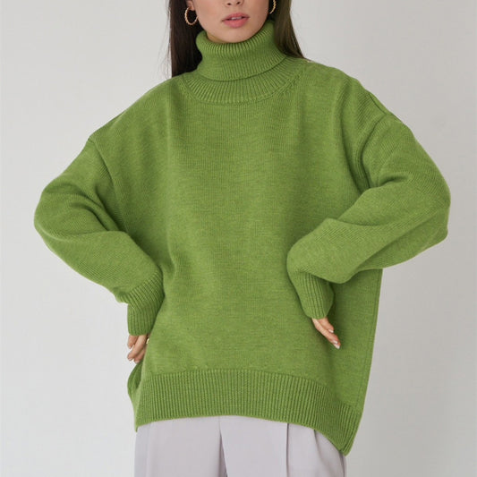 Carlota - Jersey de cuello alto oversize de lana