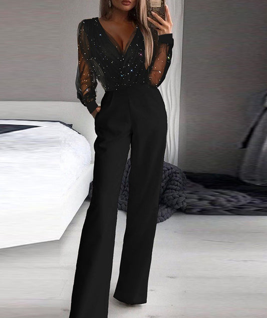 Vanessa - Elegante mono transparente con brillos