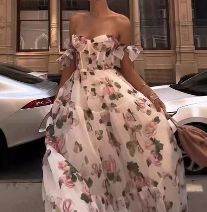 Camila - Maxi vestido largos con estampado floral