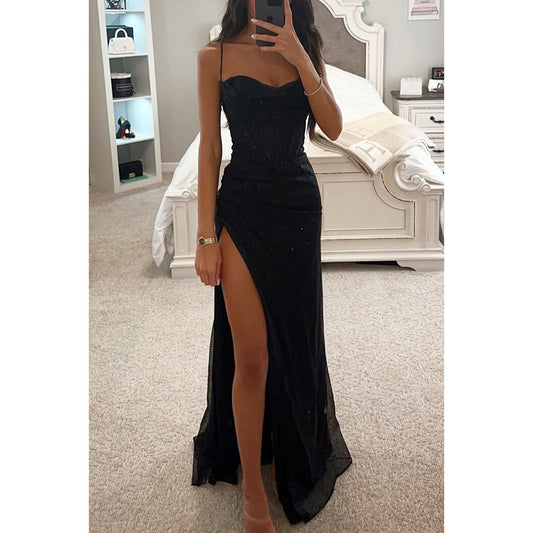 Daniela - Maxi vestido de fiesta con abertura