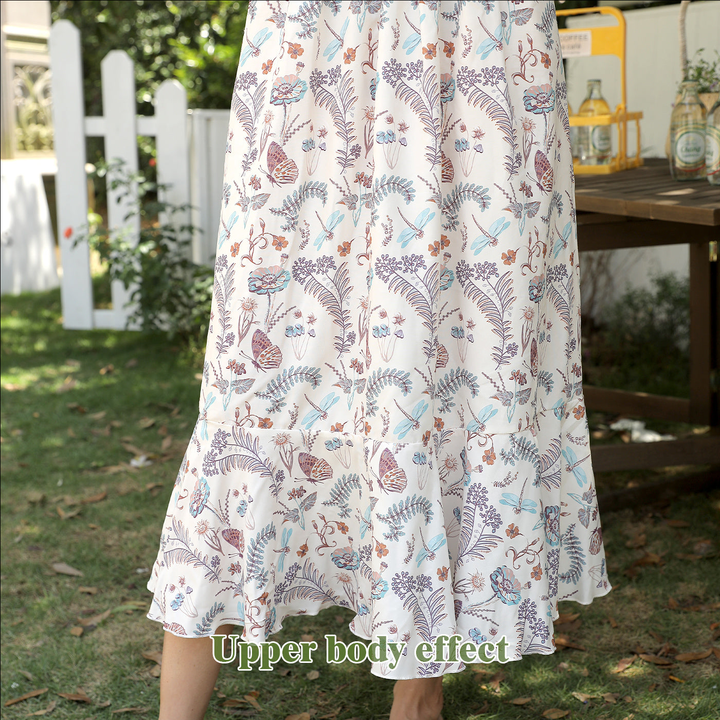 Iliana | Vestido de mujer con cuello cuadrado, mangas largas y estampado