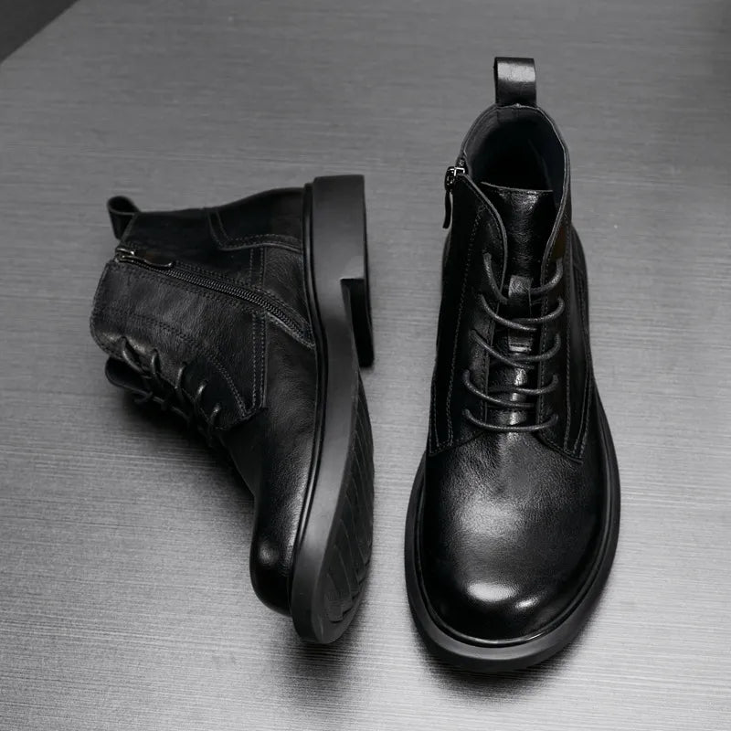 Bradynn | Botas Martin de moda de cuero genuino para hombres