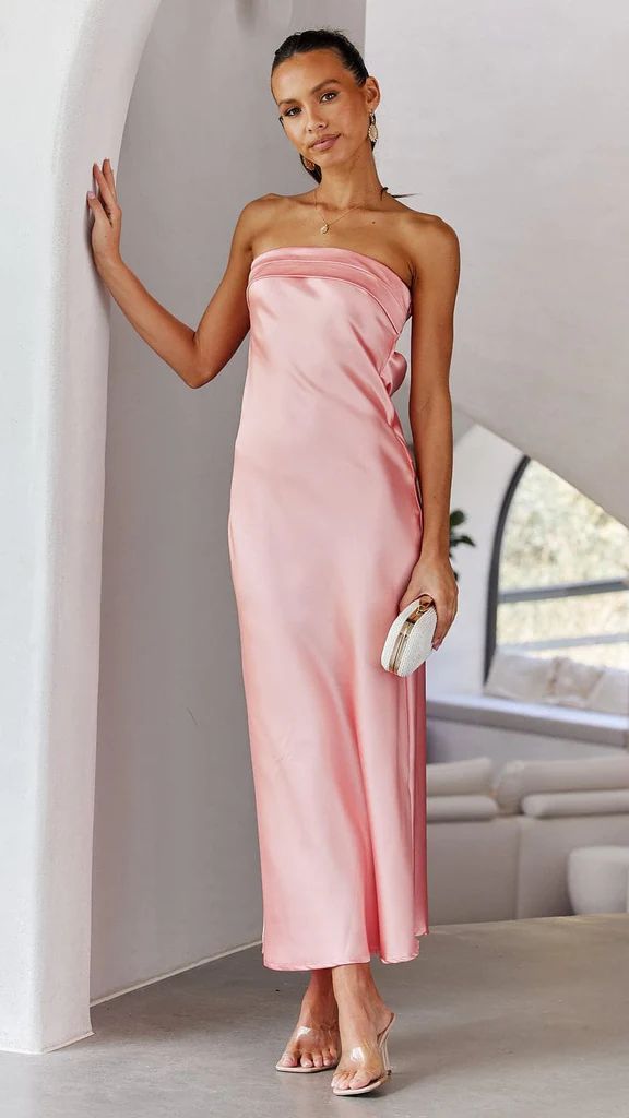 Valeria - Vestido satinado palabra de honor
