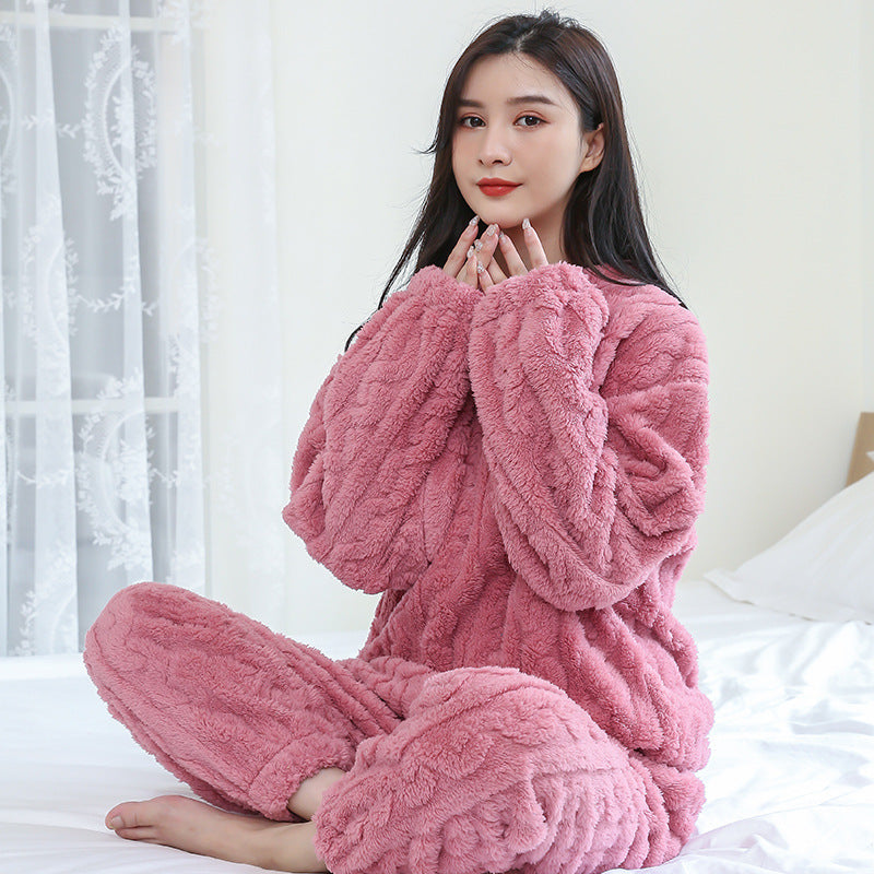 Melinda - Conjunto de pijama de felpa de poliéster