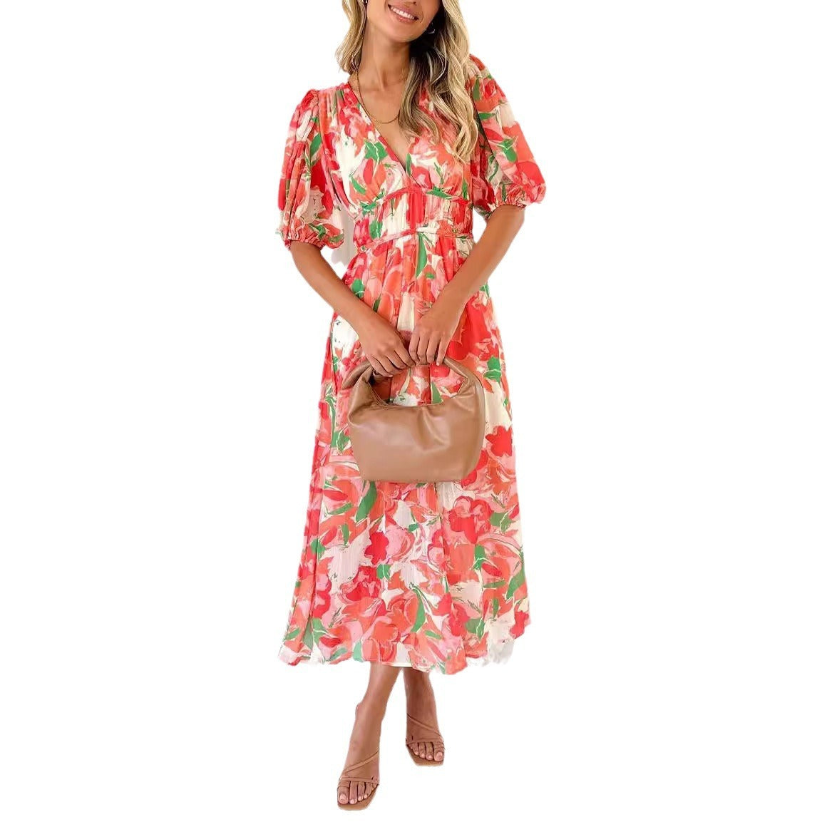 Olivia | Vestido bohemio floral estilo europeo y americano