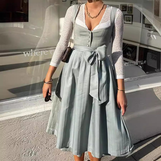 Sabrina - Vestido dirndl con blusa de encaje