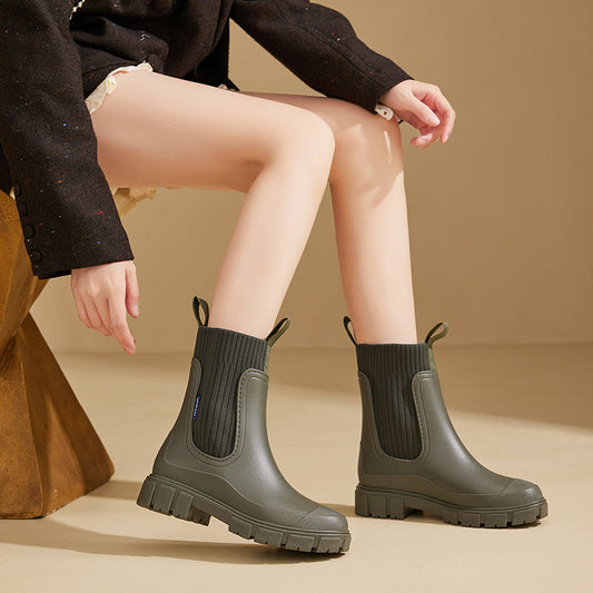 Luna - Botines de mujer impermeables con suela gruesa